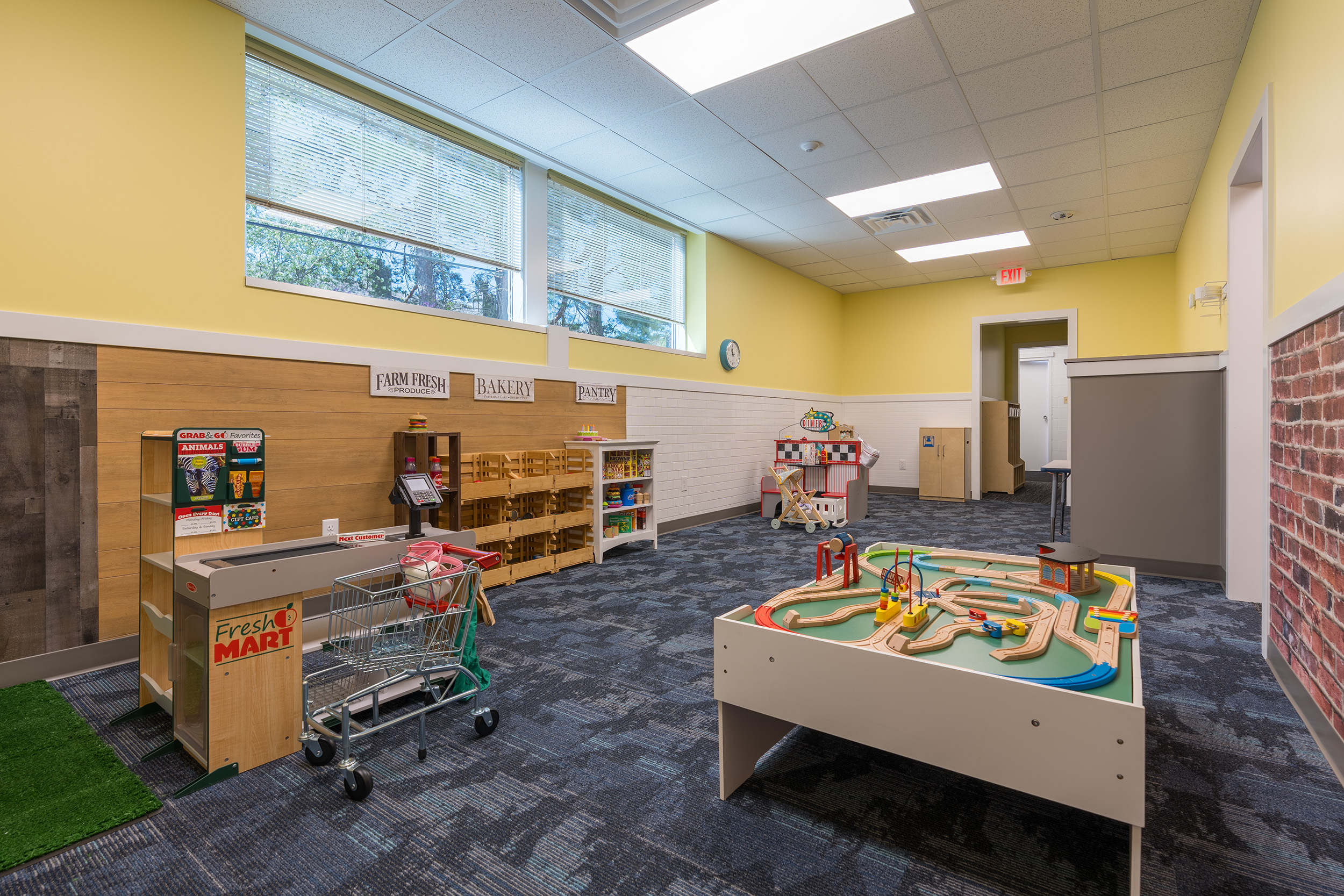 Kids play room located inside Lighthouse Autism Center