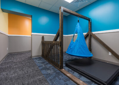 Indoor swing located inside Lighthouse Autism Center